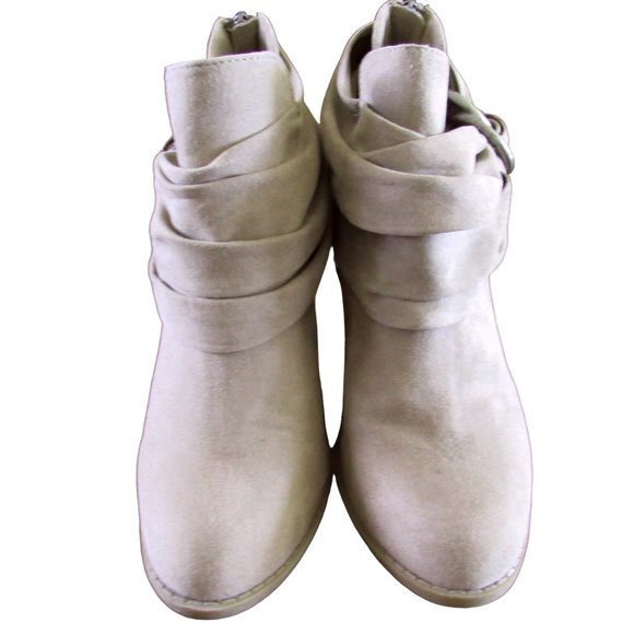 Rampage High Heel Ankle Boot Tan Suede Size Womens US 6M UK 4 EUR 36 - Picture 1 of 7